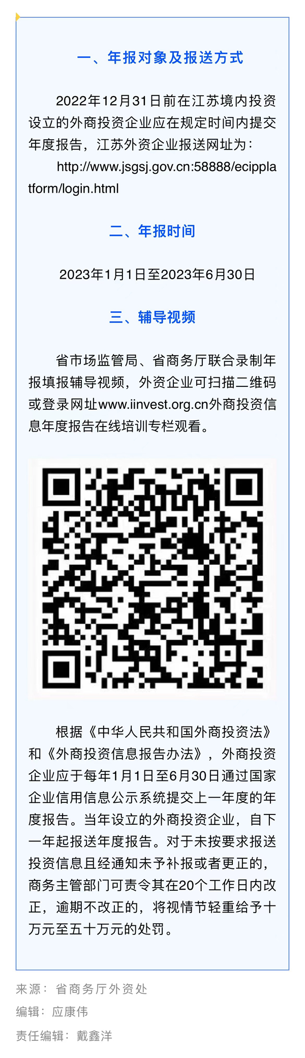 外商投资企业2022年度年报辅导视频来啦！